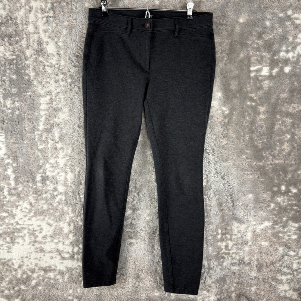 Ann Taylor LOFT Size 8 Super Skinny Pants Black Button Zip Casual Minimalist